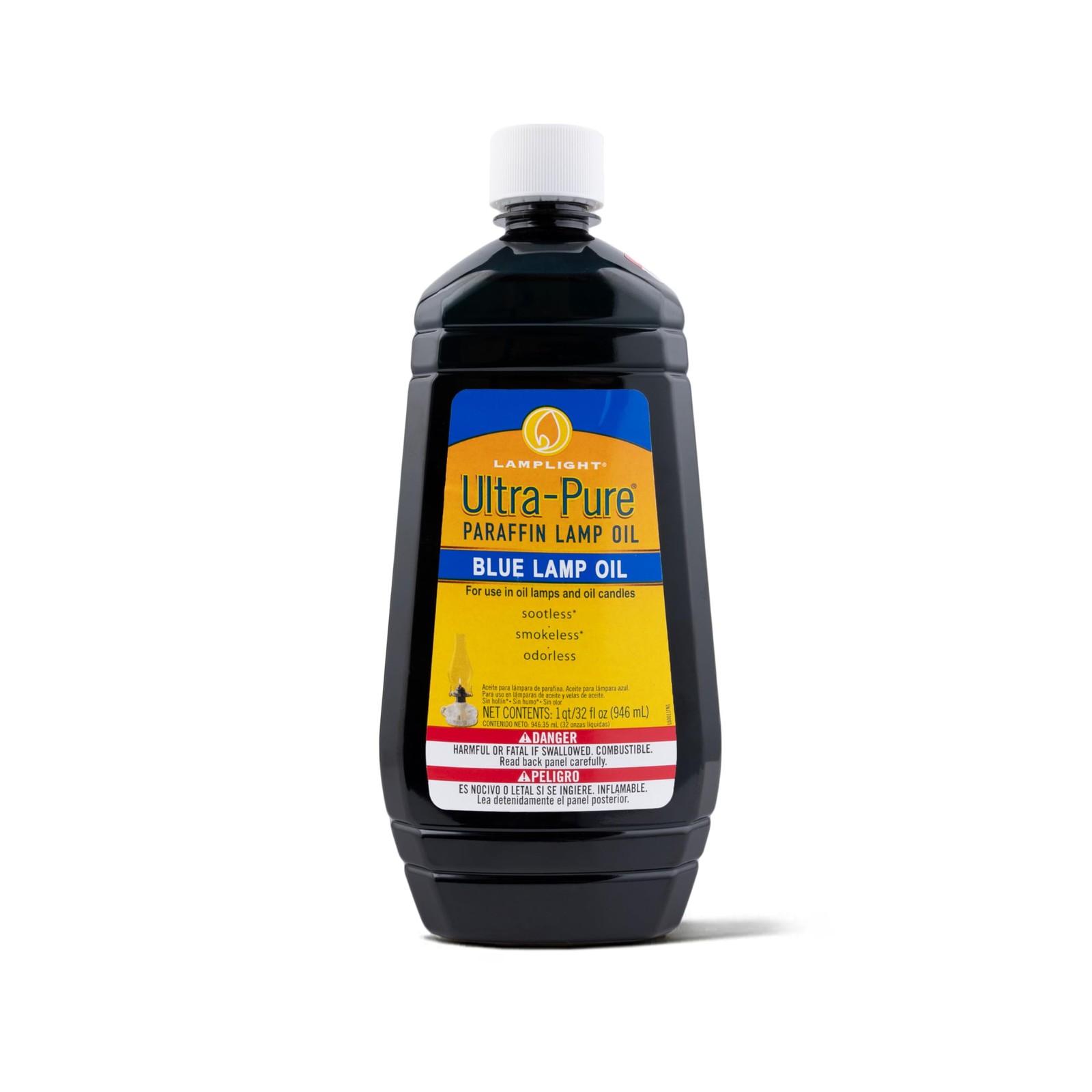 Lamplight ¼ Gallon (32 oz) Ultra-Pure Lamp Oil 32 Fl Oz (Pack of 1), Blue