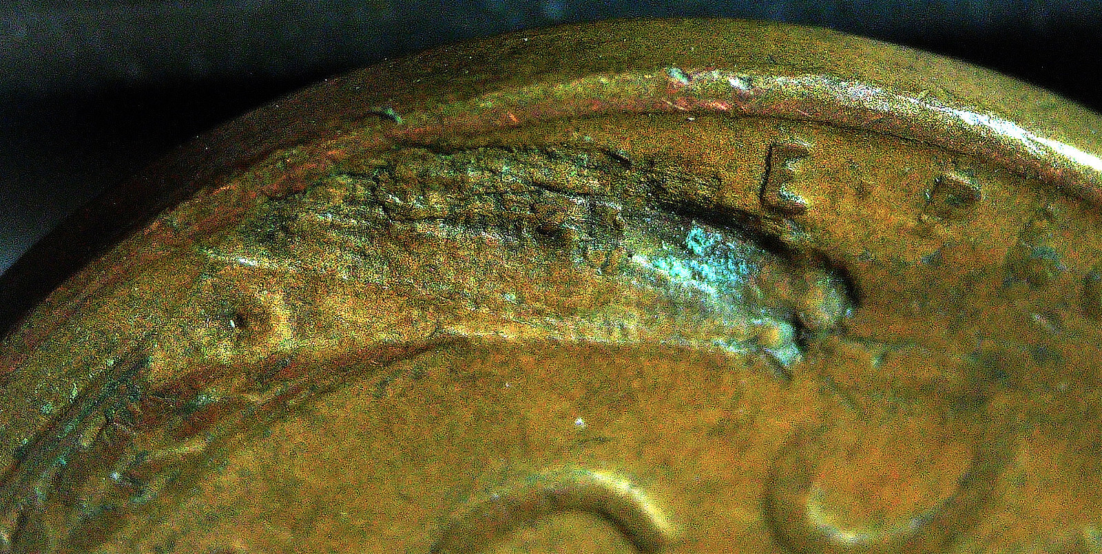 1953 S Lincoln wheat cent error, nice reverse lamination peel