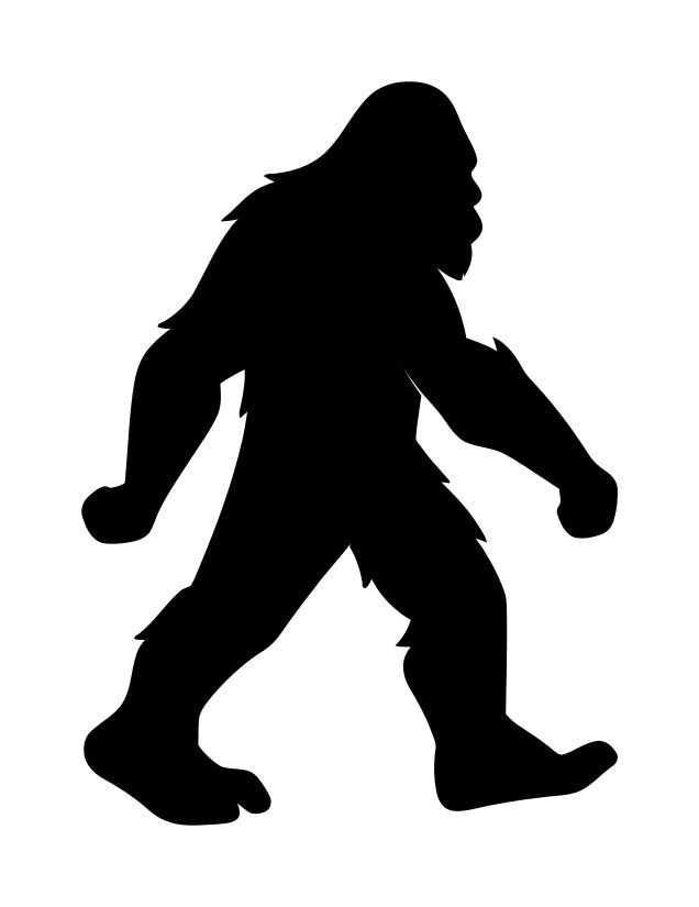 Bigfoot Silhouette Decal #3 3.25"x4.5" Choose Color