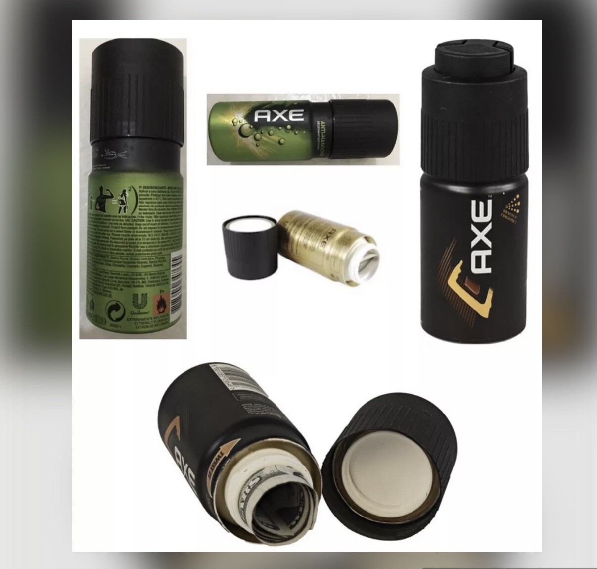BODY Spray Can Diversion MONEY Safe Home Security Secret Deodorant Compartment