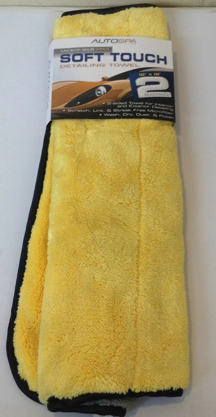 CARRAND AUTOSPA 2-IN-1 MICROFIBER MAX INTERIOR CAR BODY POLISHING TOWEL 16"X18"