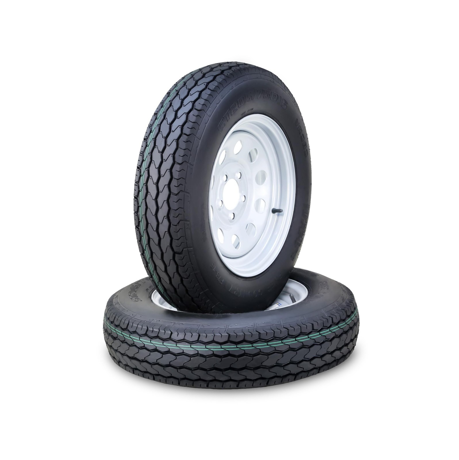 Free Country ST205/75D15 Trailer Tire Wheel Assembly 6-Ply C 101L on 5x4.5" P...