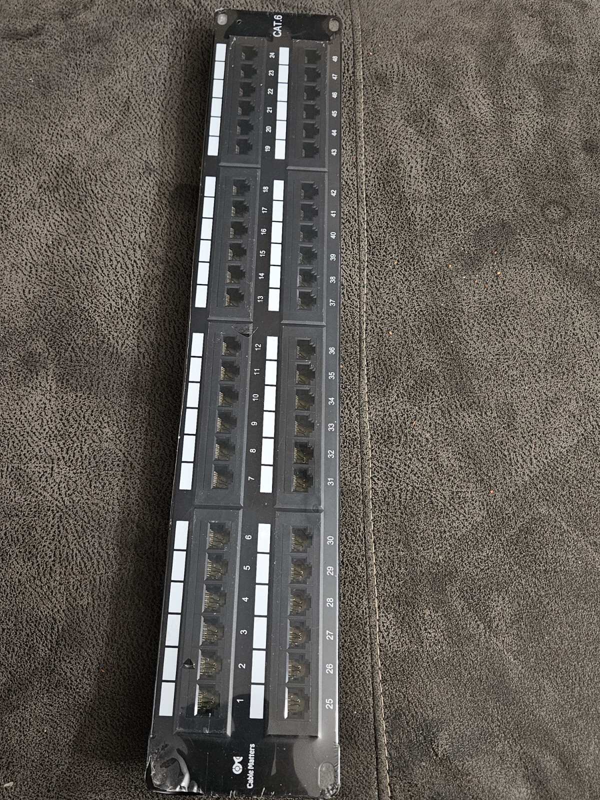 CAT6 48 Port Patch Panel Cat.6 UL Network Ethernet 19" X 3 3/8 (Bent Corner)