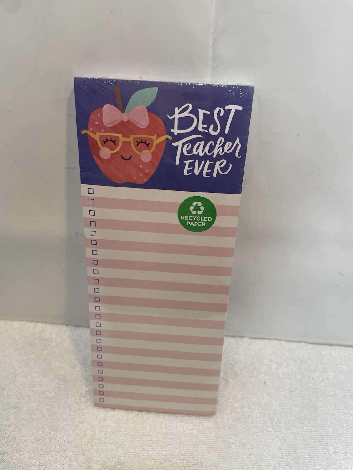 Clementine 100 Graphic Best Teacher Ever Lined Check Box Magnetic Notepad