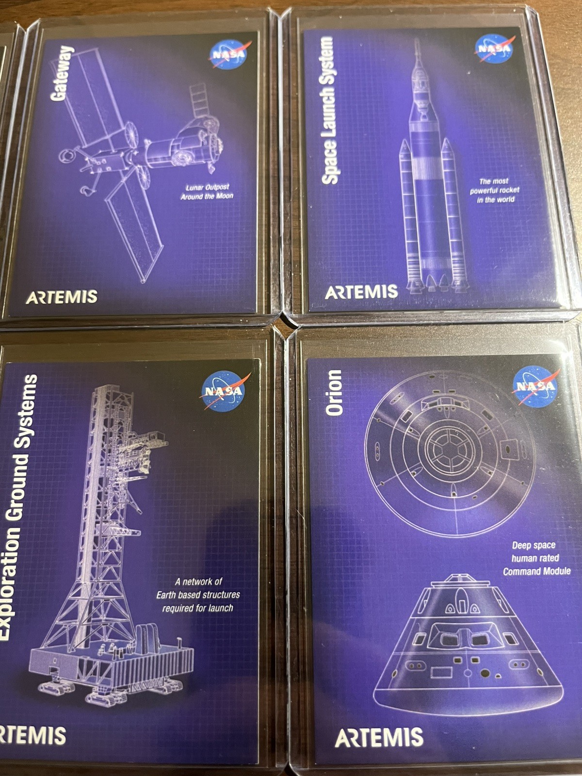 NASA Artemis Orion SLS Moon Lunar trading card set lot of 6