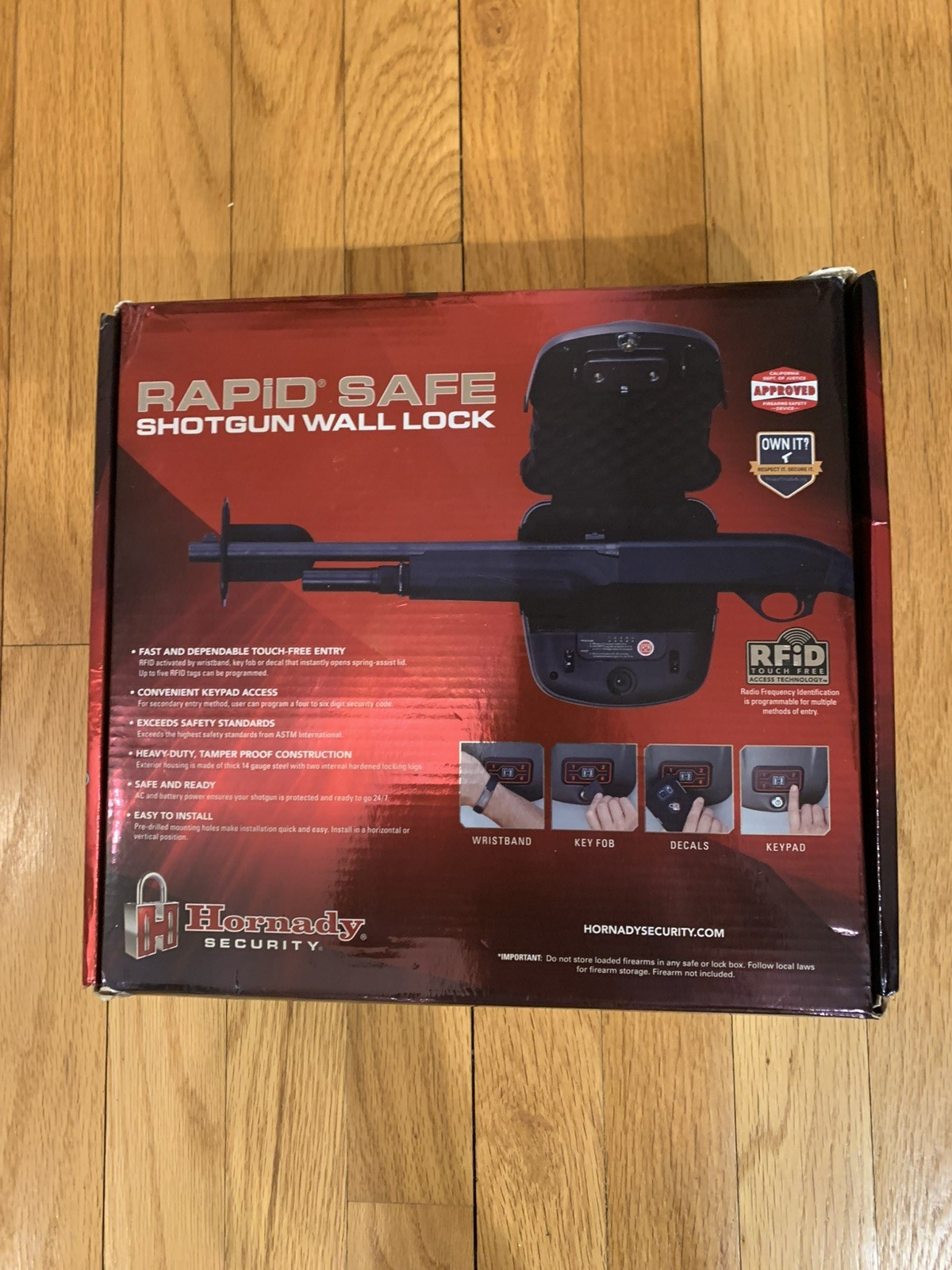 HORNADY Rapid Safe Shotgun Wall Lock w/ RFID Key 98180 ~ Heavy Duty