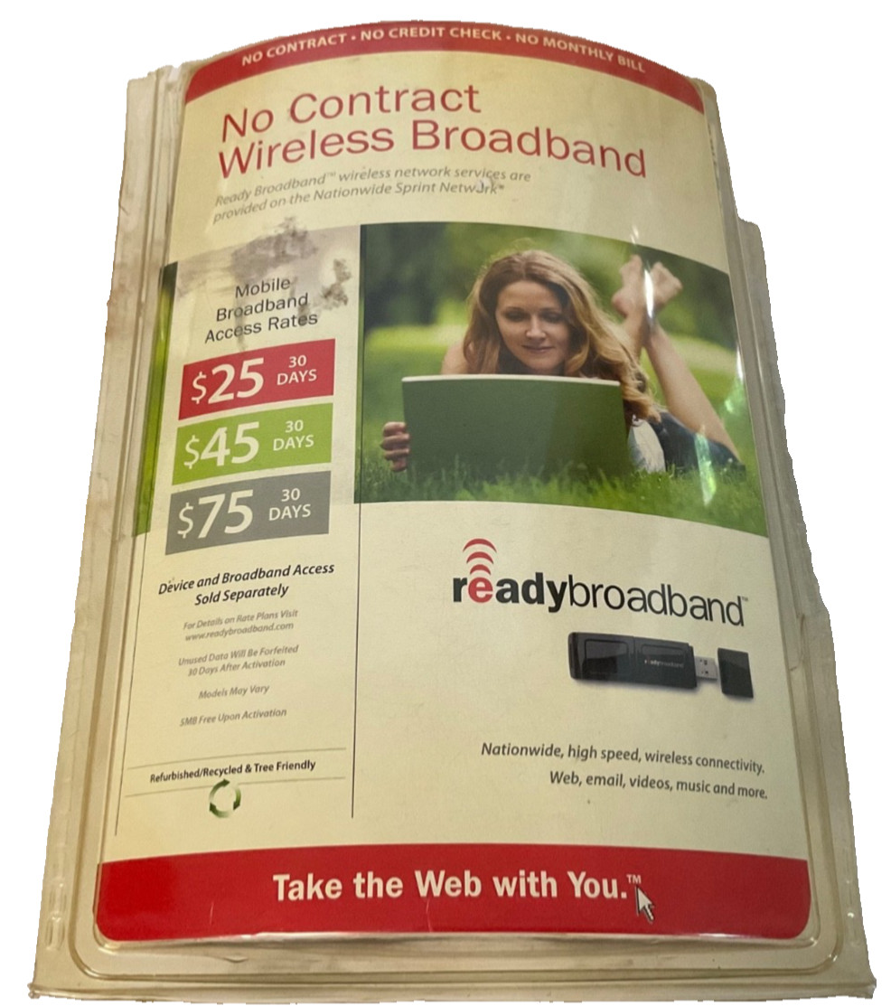 Ready Broadband No Contract Wireless  Internet Device *Open Box