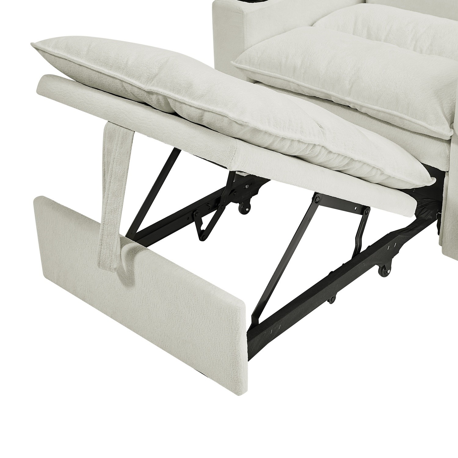 3 in 1 Convertible Sofa Bed Modern Velvet Folding Adjustable Sleeper Sofa Chairs