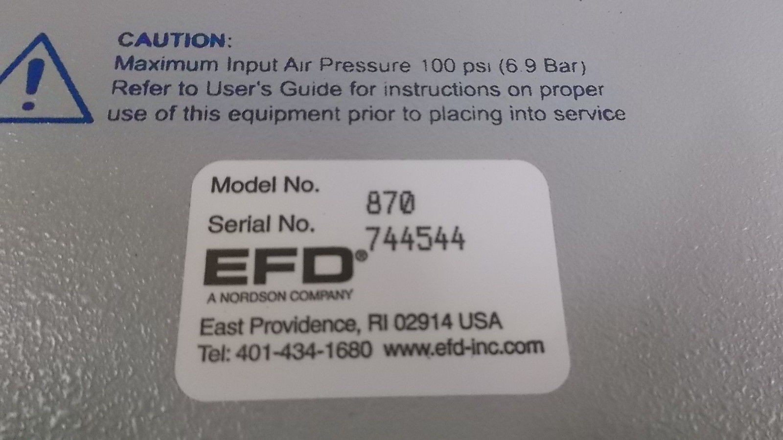 EFD 870 DISPENSER UNIT UNMP