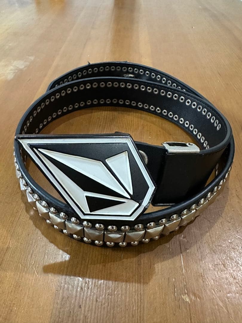 Volcom Buckle Studded Black Belt Total Length 100Cm