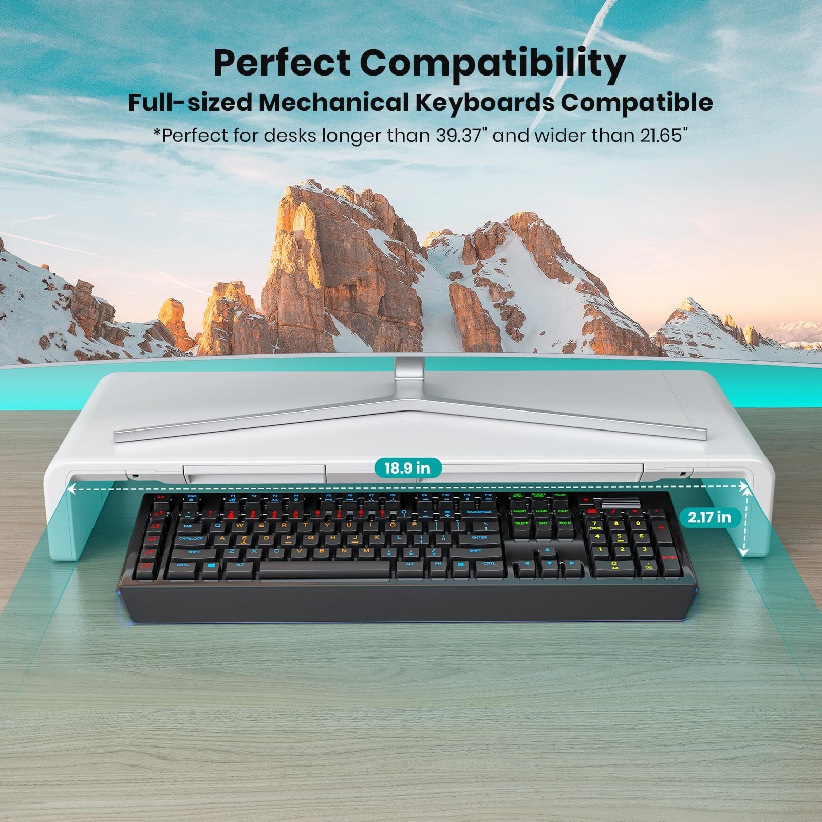 Monitor Stand Riser, Klearlook Foldable, Height Adjustable Computer Stand, De...