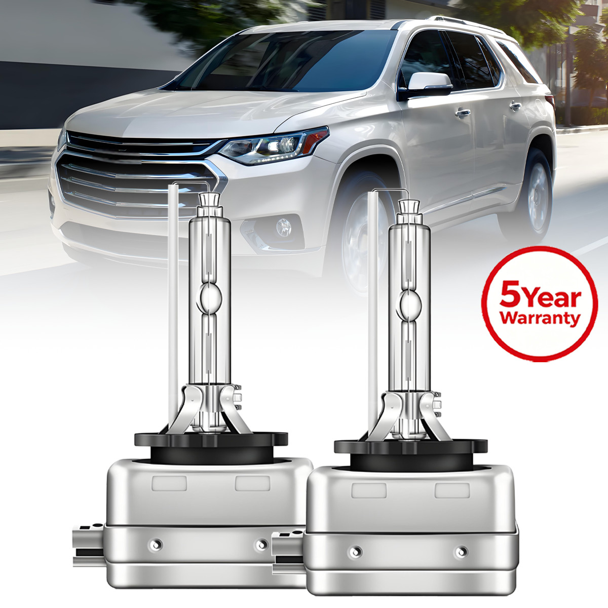 For Chevrolet Traverse 19-21 6000K Xenon D3S HID Headlight Bulbs High / Low Beam