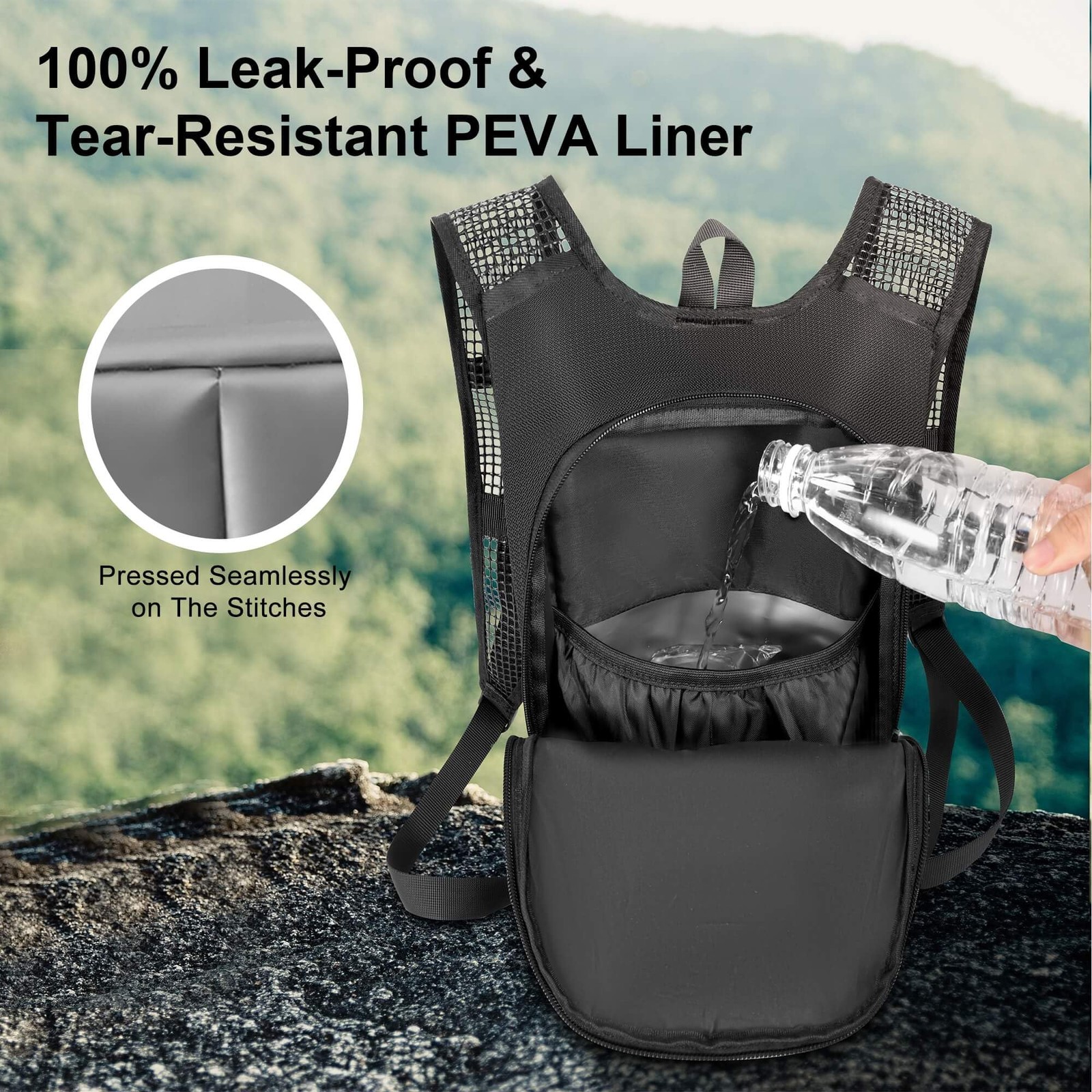 Hydration Backpack - Lightweight Hiking Water Backpack With 2l Water Bladder