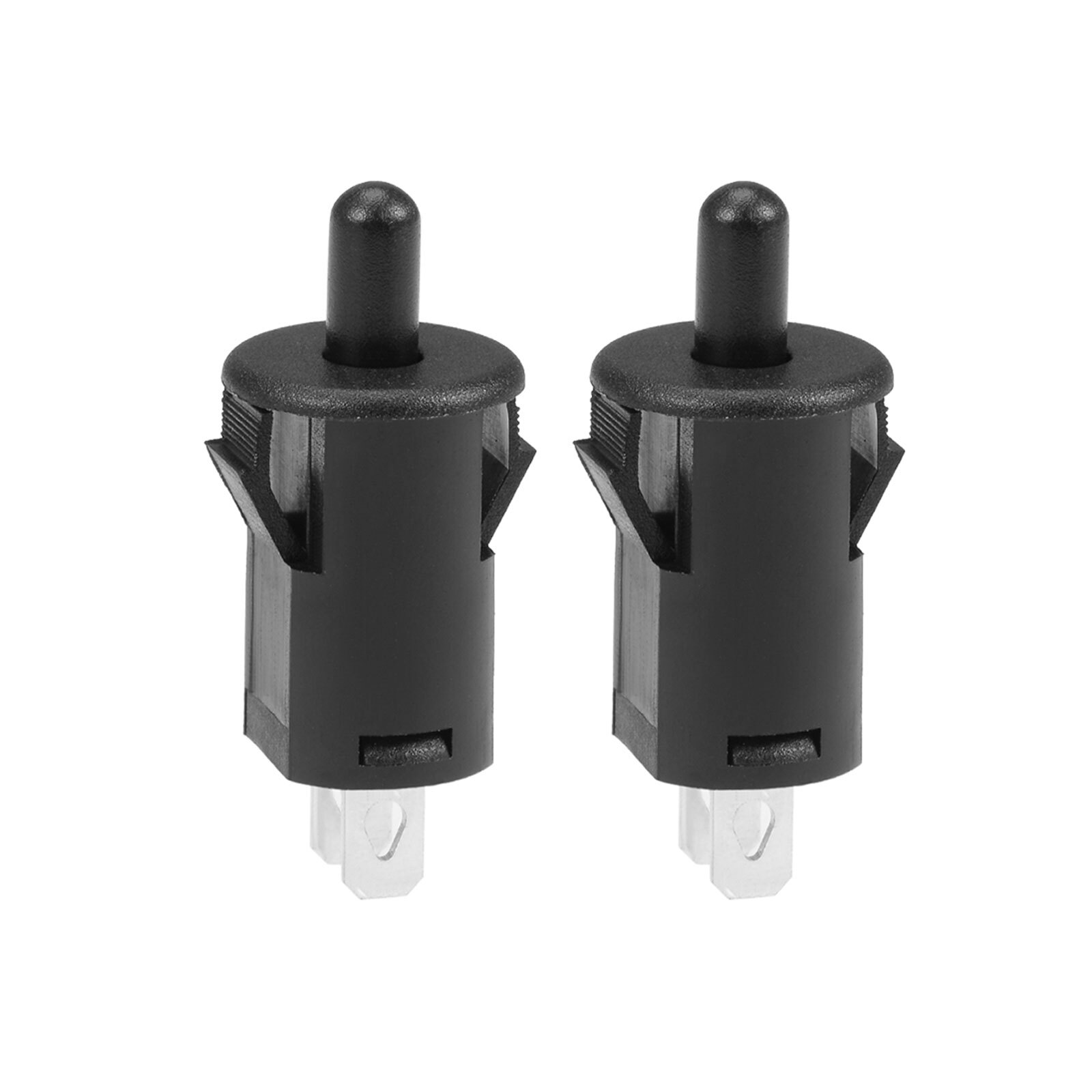 2 Pcs Door Light Switch PB35 Momentary Normally Closed AC 250V 3A Black
