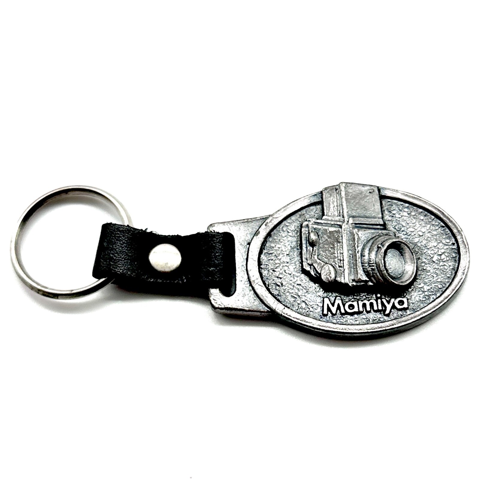 Vintage Mamiya Keyring keychain with Metal LOGO Pendant
