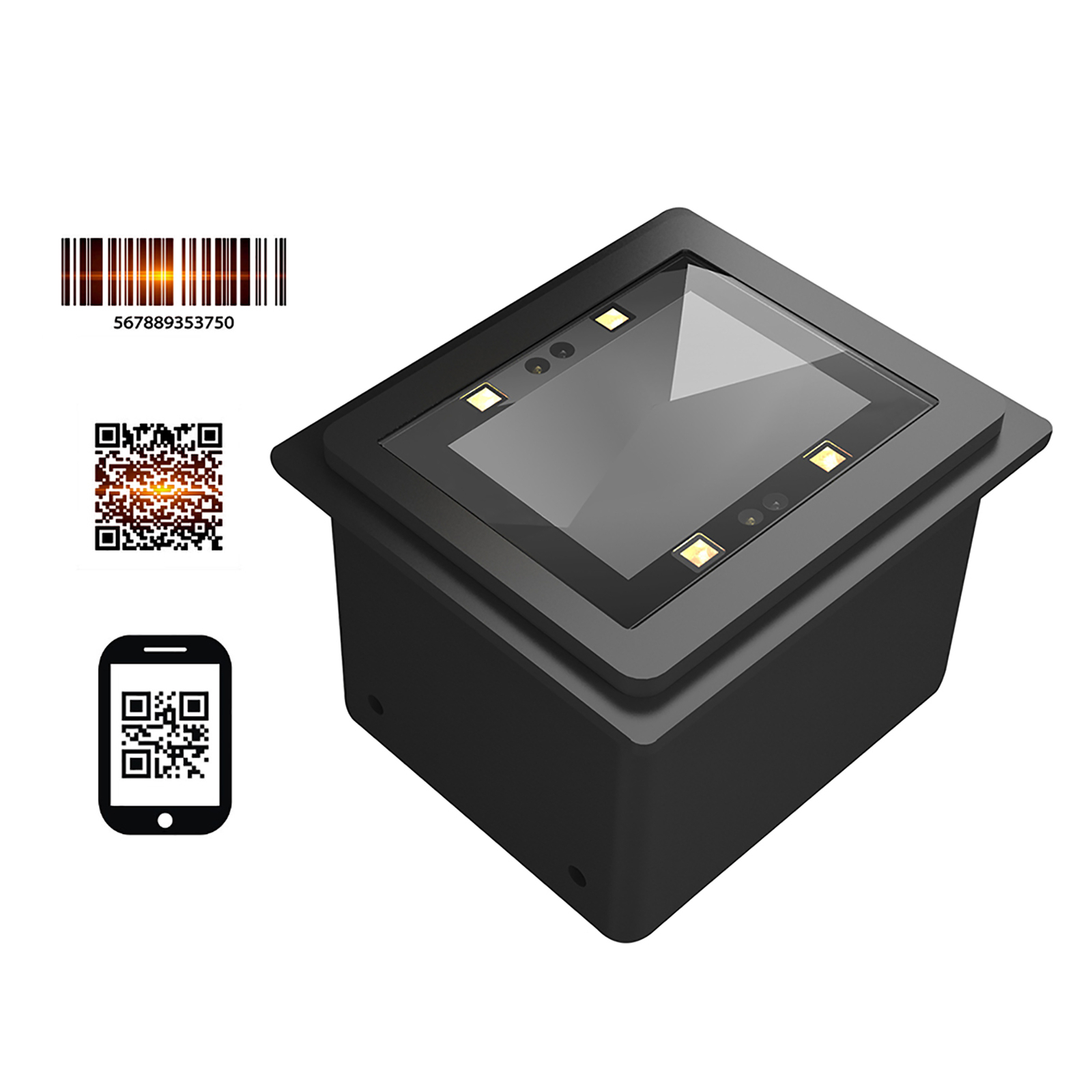 Embedded Barcode Scanner Self-Induction 1D/2D/QR Bar Code Reader Module F7C1