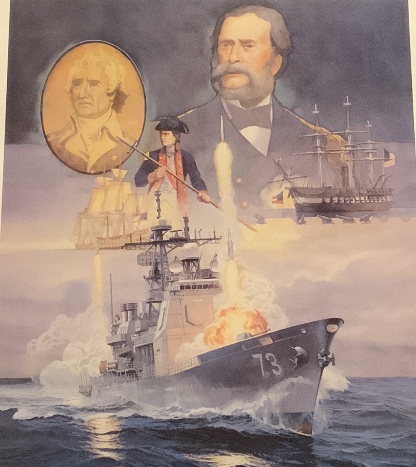 USS Port Royal CG-73 Commissioning Poster Navy Aegis Cruiser 18 X 24