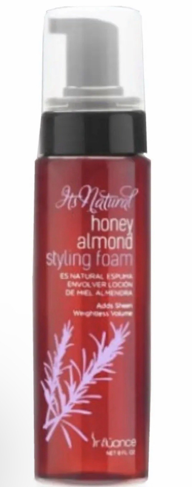 Influance It's Natural Honey Almond Styling Foam 8 fl oz All Hair Types Volume