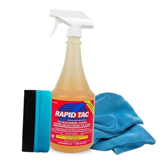 32oz Cleaner and Application Fluid Kit | Includes Felt Edge Squeegee 32 Ounces