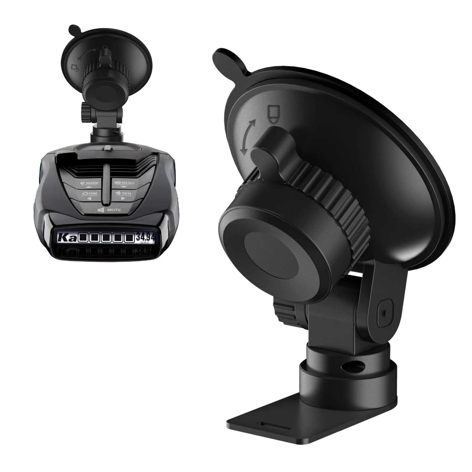 Radar Detector Mount,Car Mounting Bracket Suction Cup Holder Black