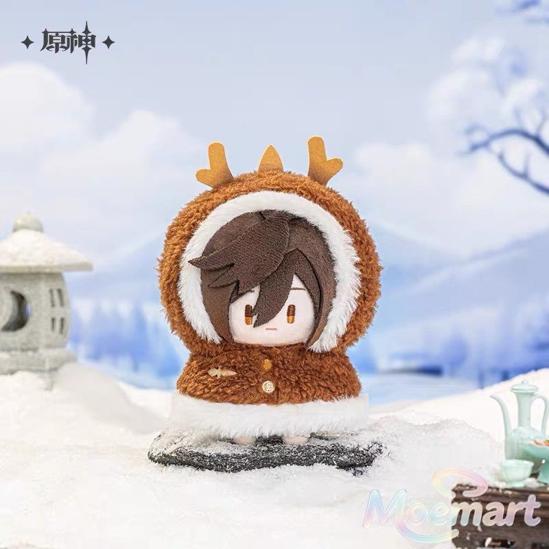 Official miHoYo Genshin Impact Fun In the Snow Zhongli Plush Keychain Doll Toy