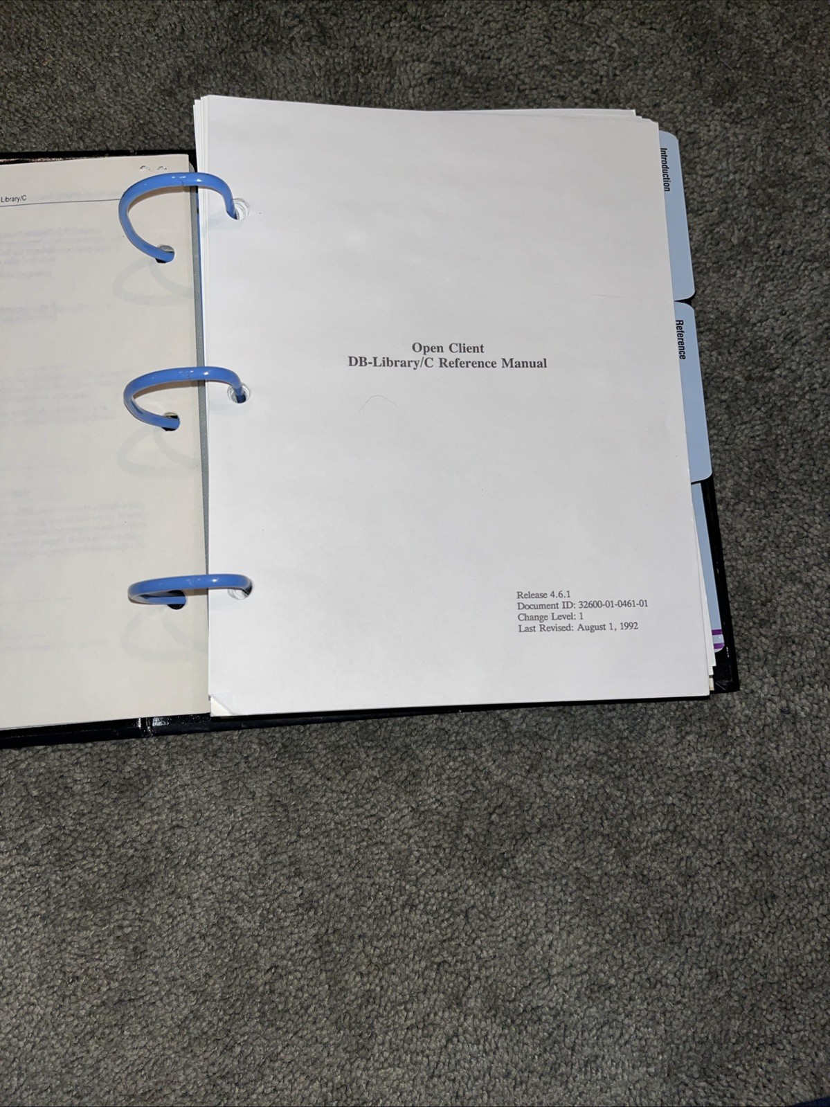Sybase, Open Client DB-Library/C Reference Manual, Vintage 1992