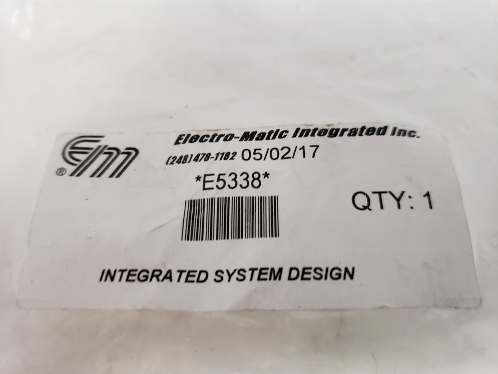 ELECTRO-MATIC E5338 CONNECTOR REPAIR KIT NIB