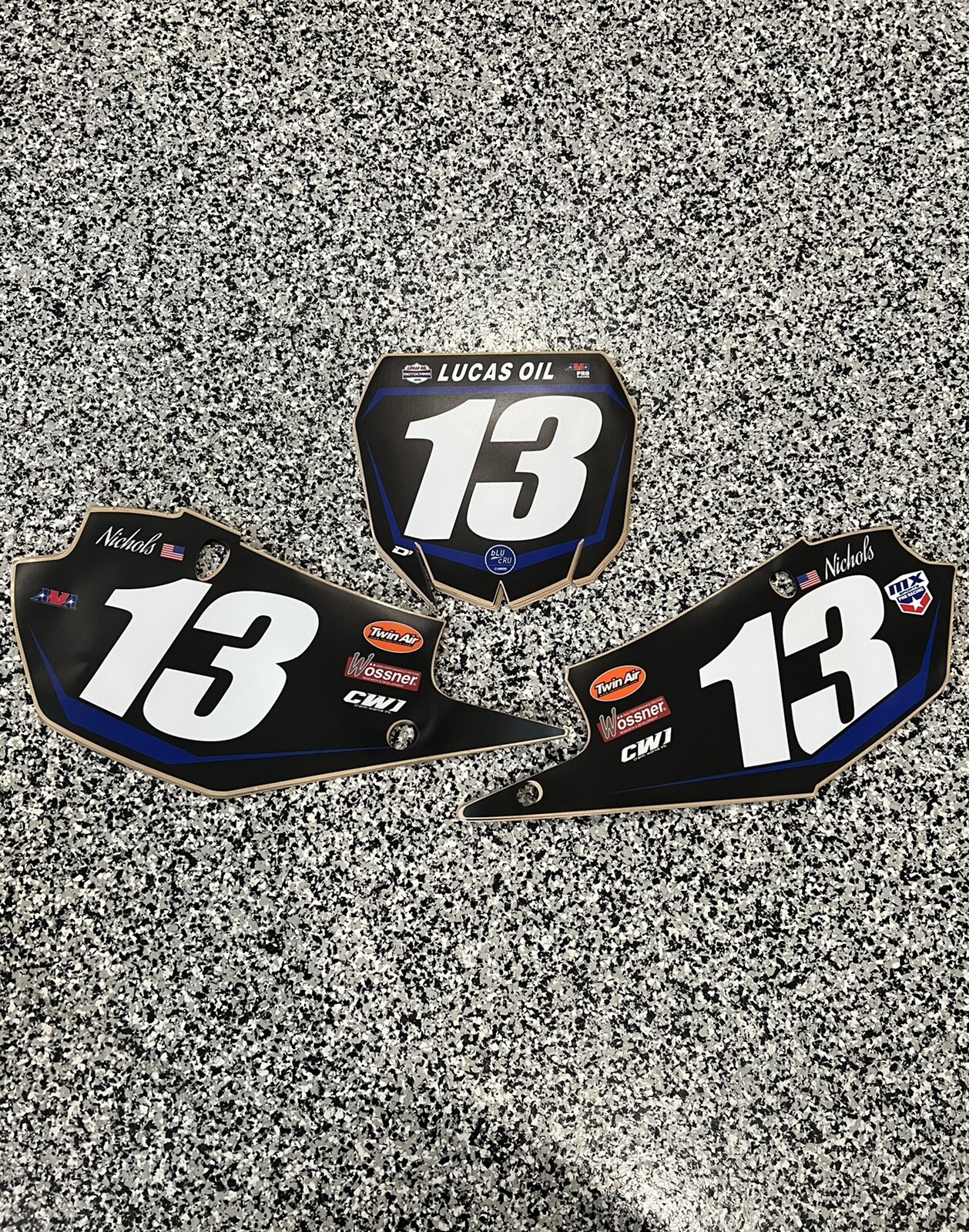 PRE-PRINTED NUMBER PLATE BACKGROUNDS #13 YZ250F 2019-22 YZ450F 2018-2022 GRAPHIC