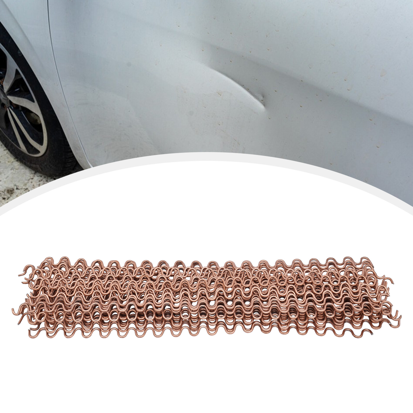 50PCS 33cm Wiggle Wire Wave Dent Repair Fix Spot Welding Thick Body Work Puller