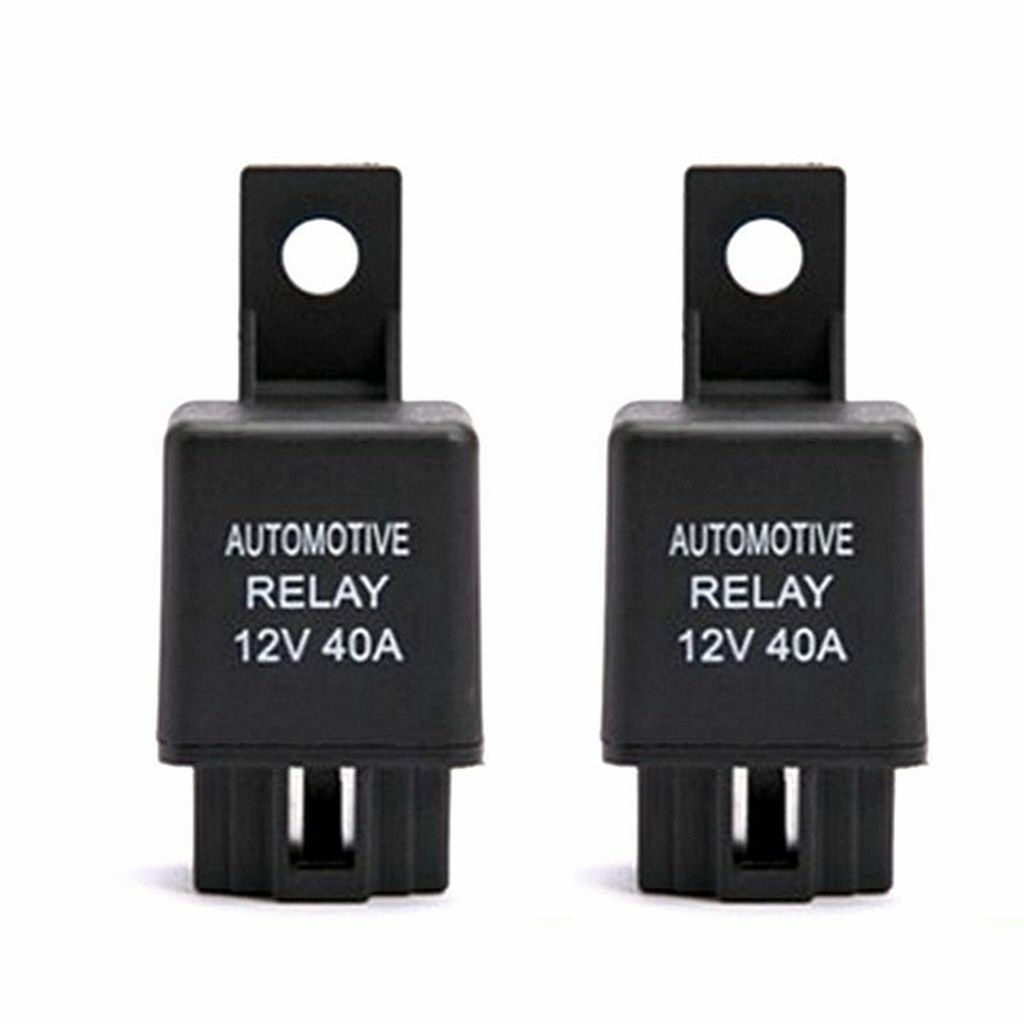 2pcs DC12V 40A 40 AMP 4 Pin SPST Car Auto Automotive Van Boat Bike Alarm Relay
