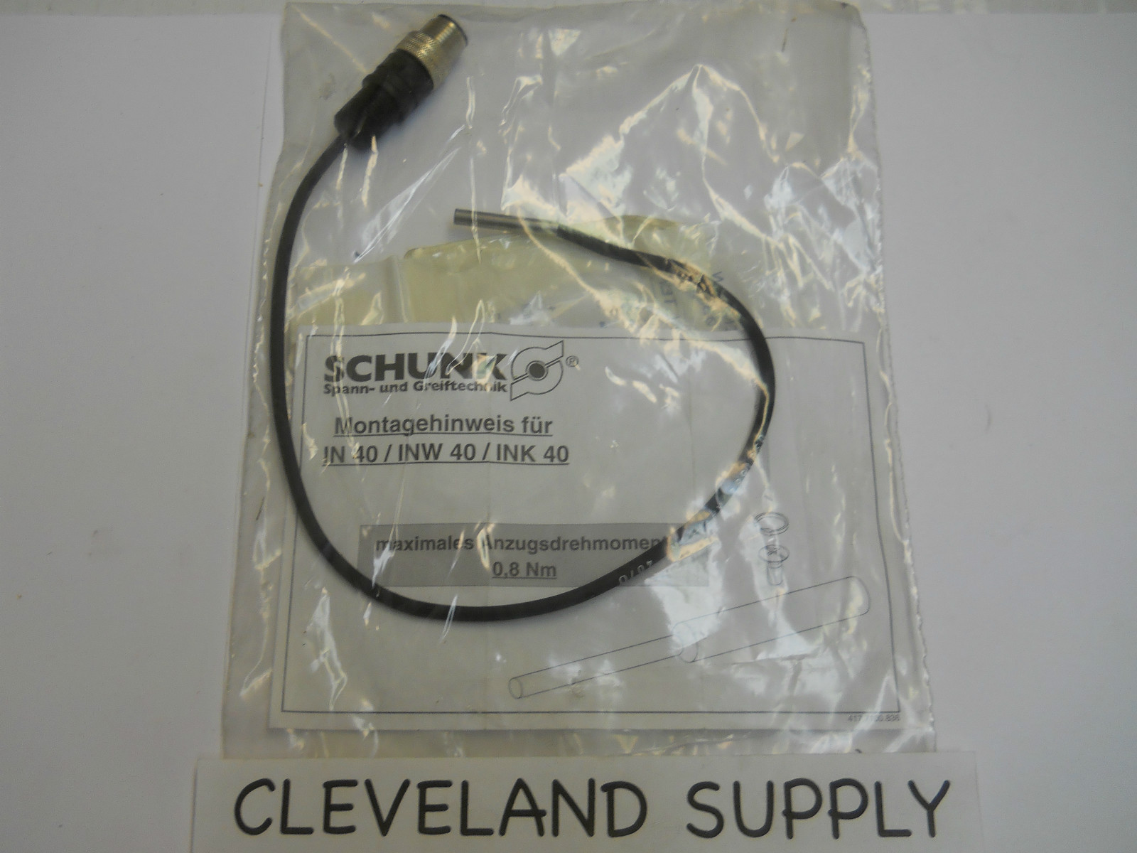 SCHUNK 0301584 XF IN 40/0 PROXIMITY SENSOR  NEW CONDITION IN PACKAGE