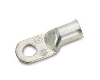 Crimp Supply 2/0 AWG Tinned Seamless Marine Lugs, 5/16" Post, 5 Pack