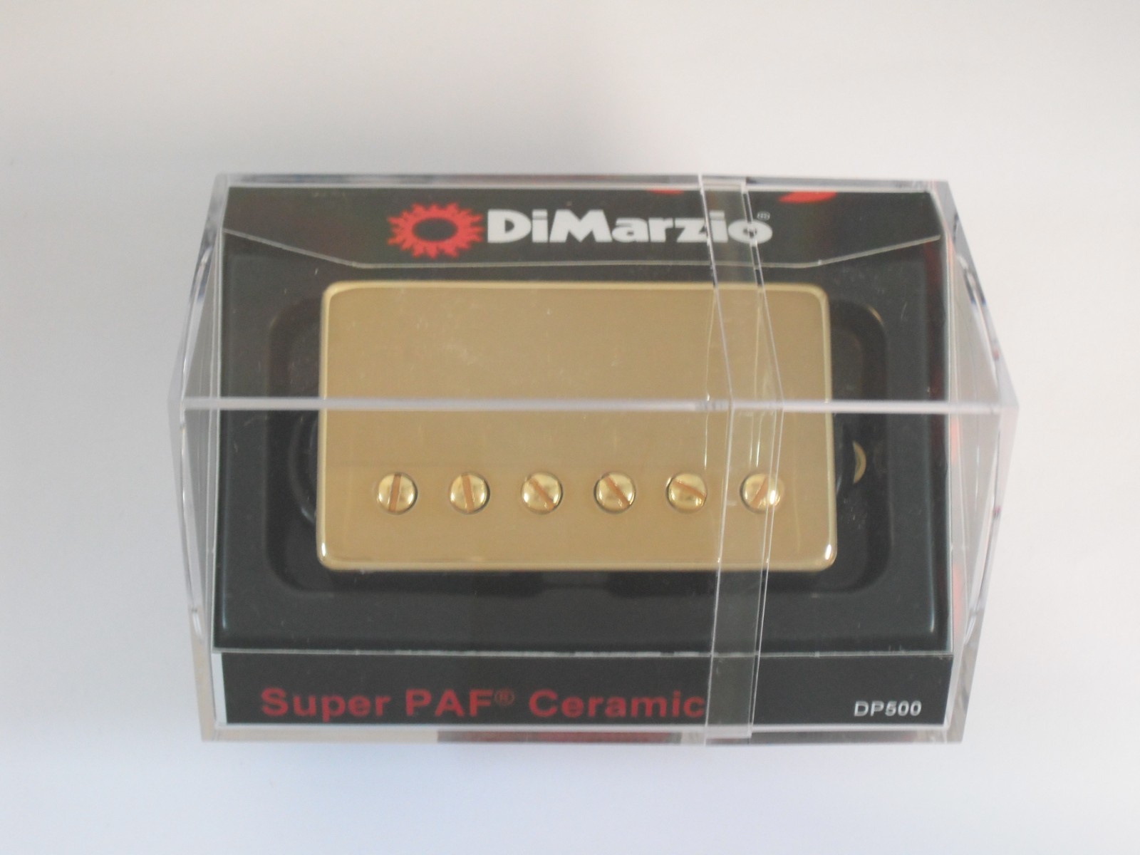 DiMarzio Regular Spaced Super PAF Ceramic Bridge Humbucker W/Gold Cover DP 500