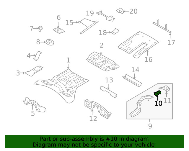 Genuine Nissan Side Member Extension G5521-JF00A