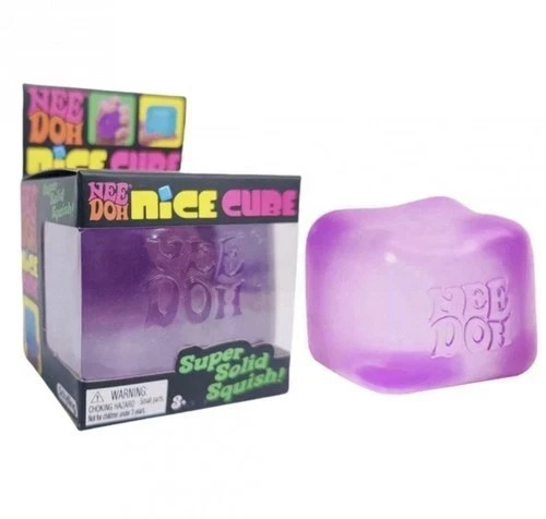 Nee Doh Nice Cube - Super Solid Squish! (Purple) - Brand New/Factory Sealed! TL