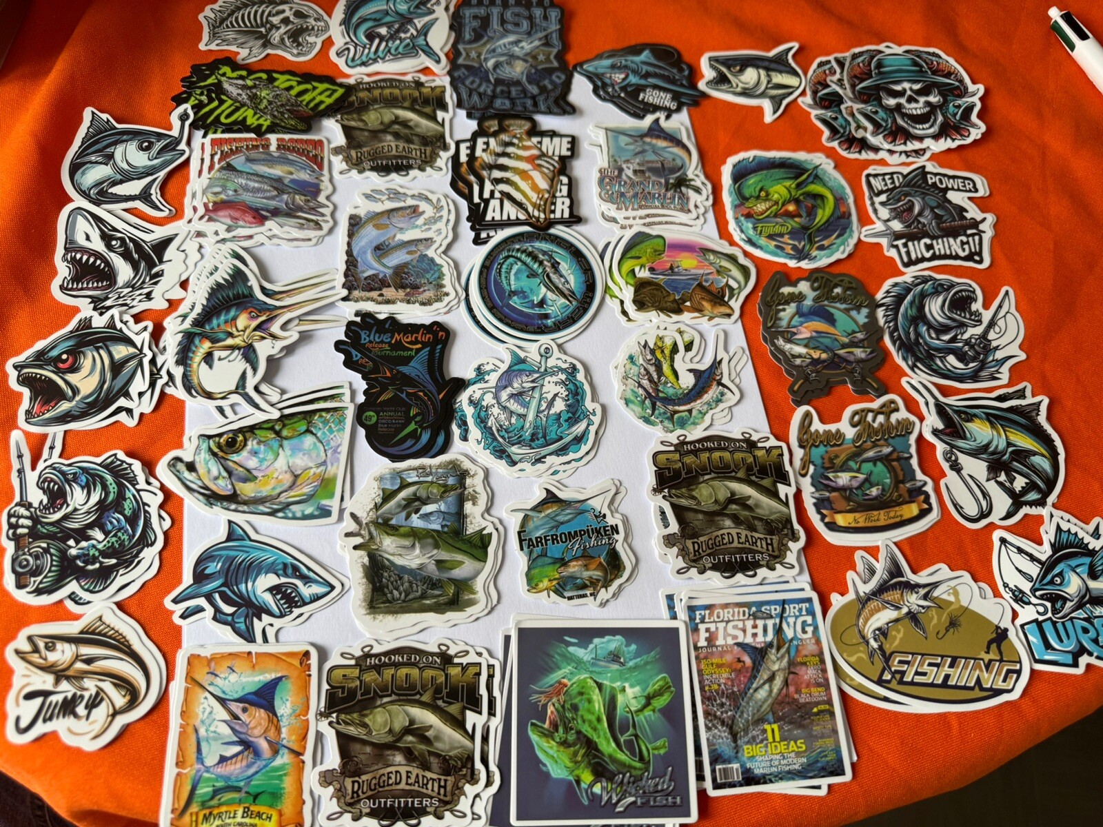 25 X WICKED TUNA, MARLIN Tarpon, Snook Tackle Box Decals Sport Fishing