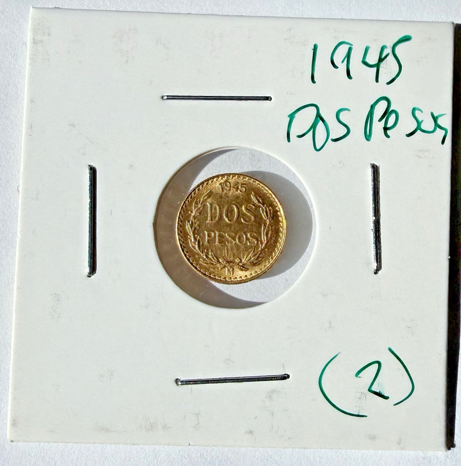 1945 Mexico Gold Dos Pesos ~ Free USA Shipping (2)