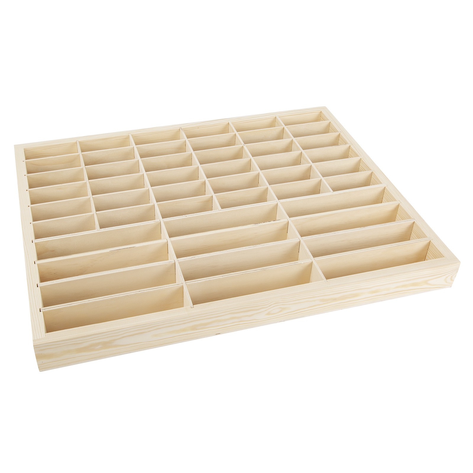 48-Grid Solid Wood Storage Box for 1:64 Car Model Toy Display Collection Holder