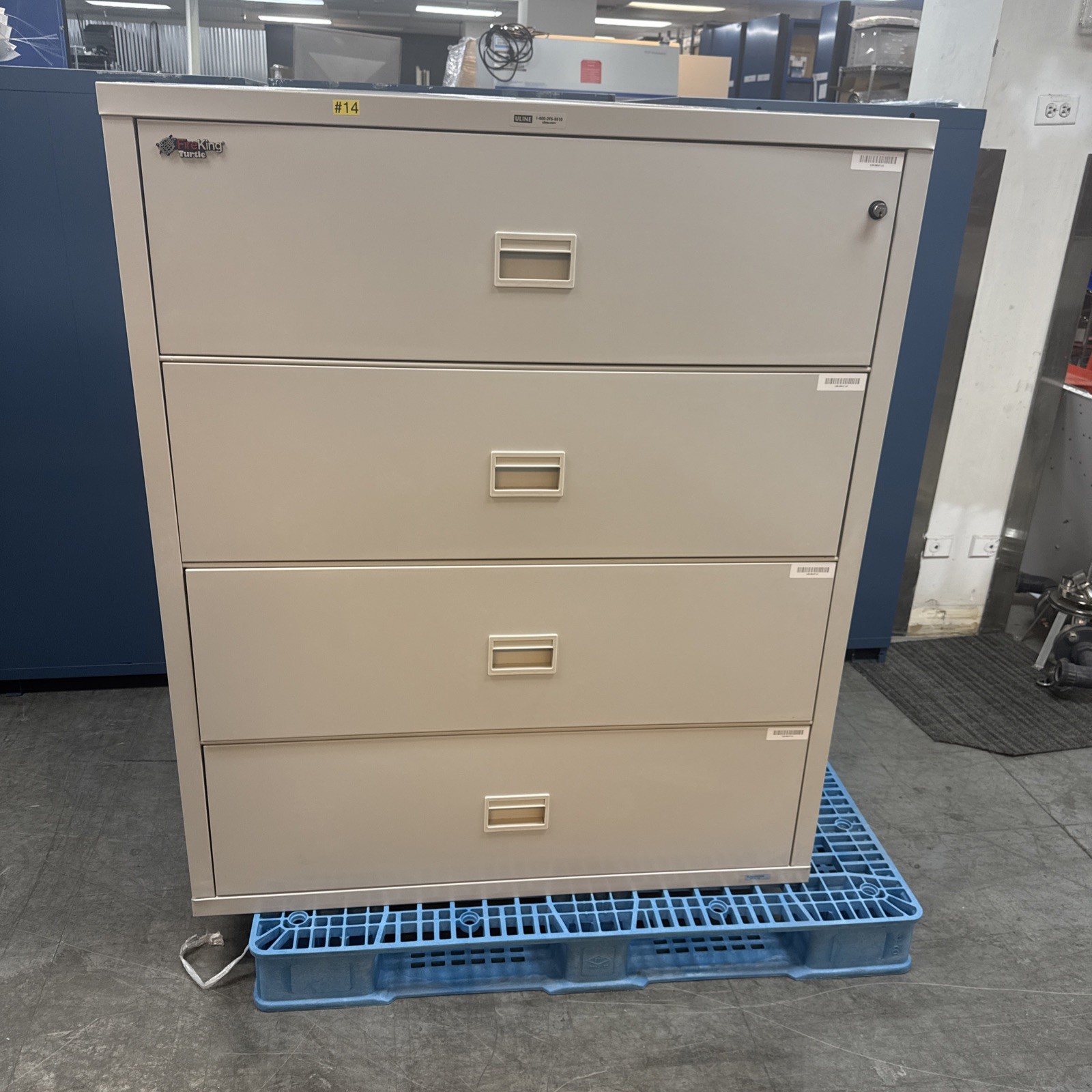 FIREKING TURTLE 4 DRAWER FIRE RESISTANT CABINET, GREAT CONDITION!! W/KEY