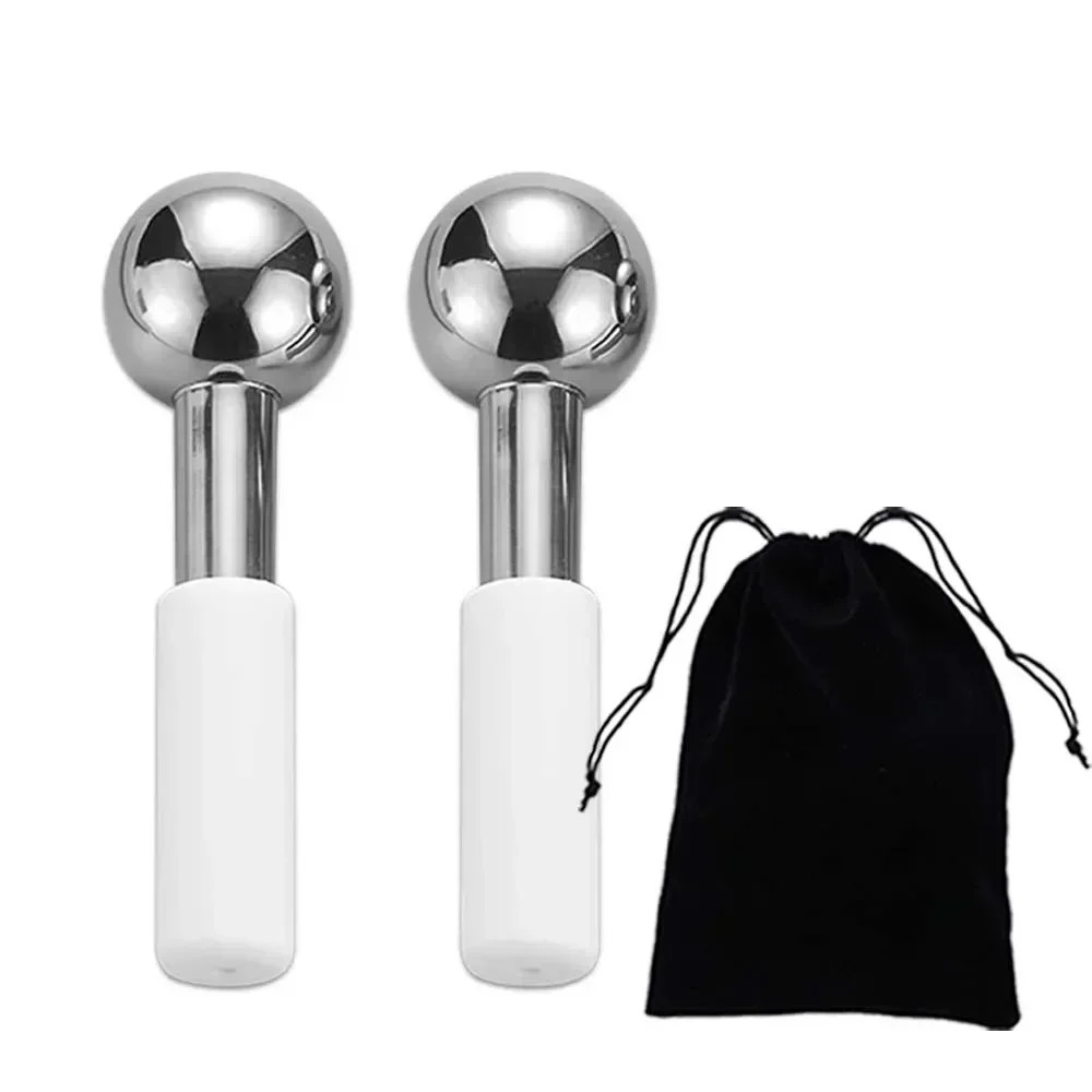 Stainless Steel Ice Globes Facial Cooling Sticks Spa Skincare Reduce Puffiness