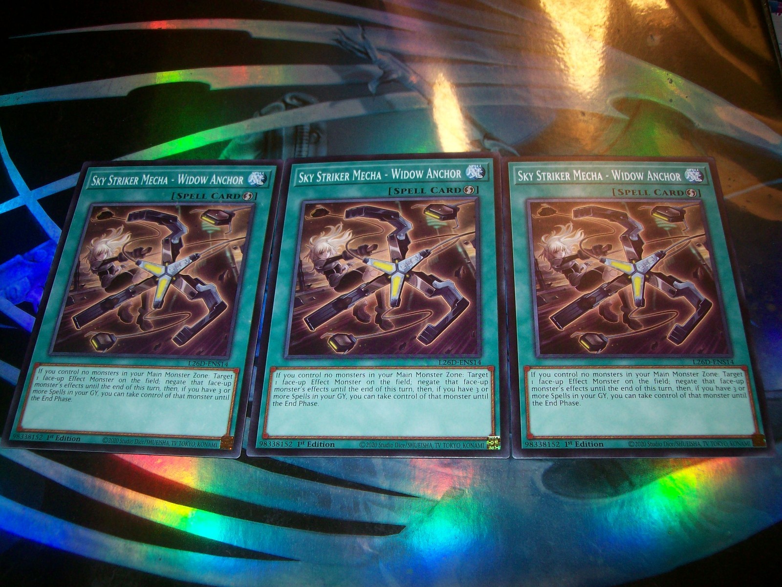 3x Sky Striker Mecha - Widow Anchor 1st Edition Common L26D-ENS14 Yu-Gi-Oh!