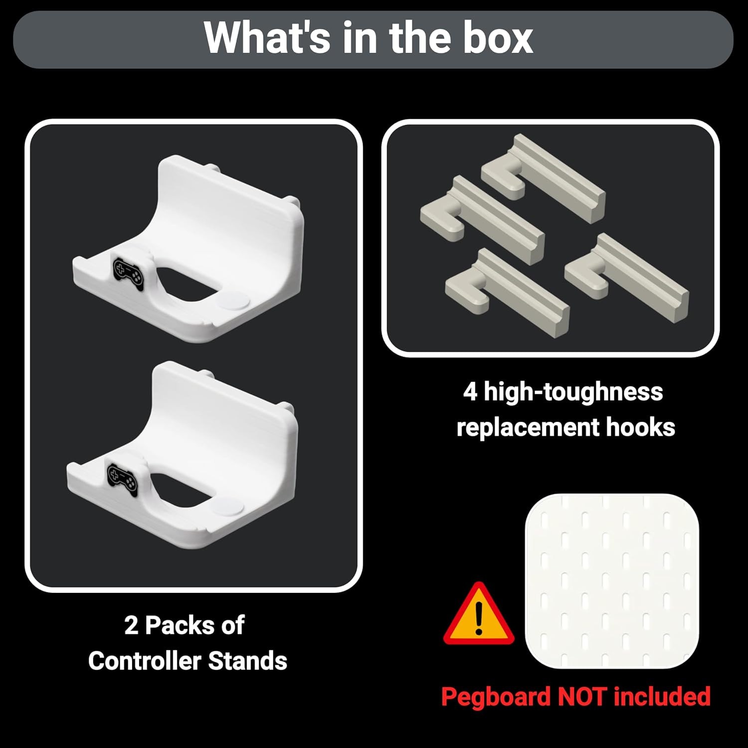 Pegboard Controller Holder Stand for Playstation2/3/4/5, Switch Pro/2, Xbox Cont