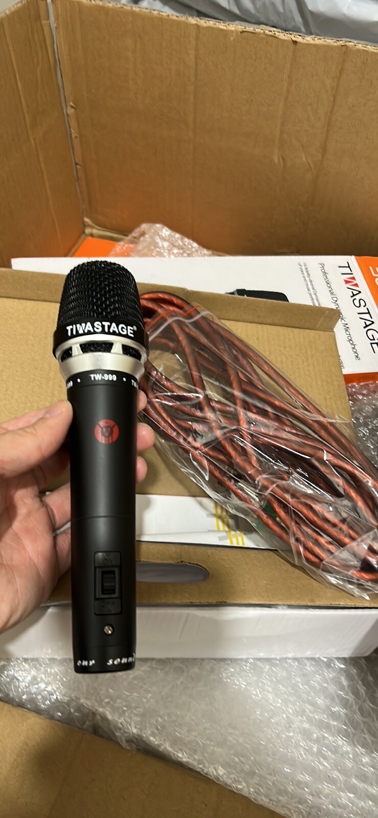 Tiwastage Cardioid Dynamic Vocal Microphone With 16.4 ft XLR Cable