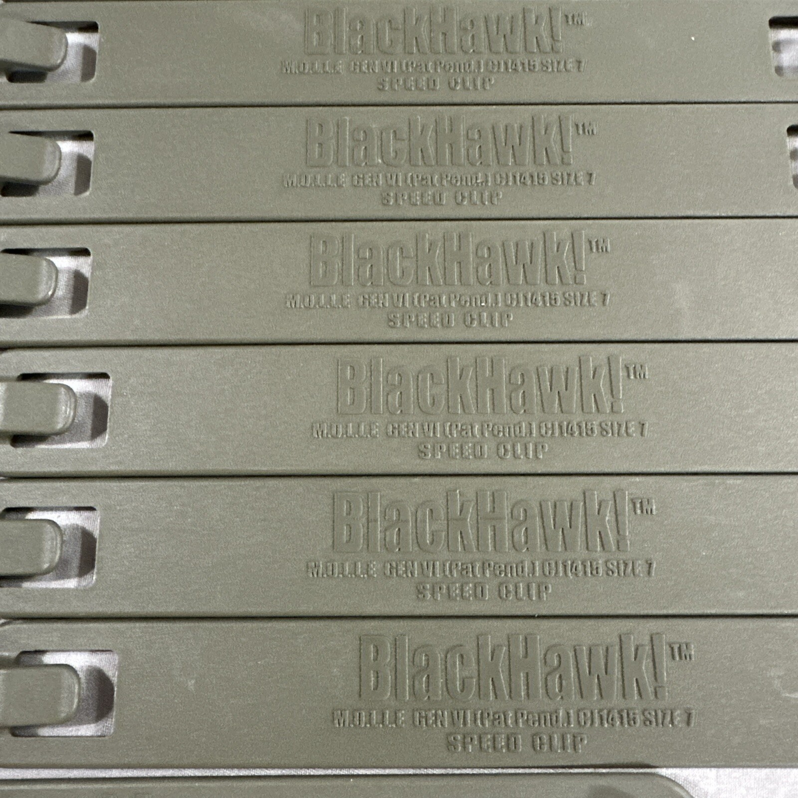 BUNDLE OF 30 MOLLE BLACKHAWK STRIKE MOUNTING SPEED CLIPS - Size 7 - 9 - 5