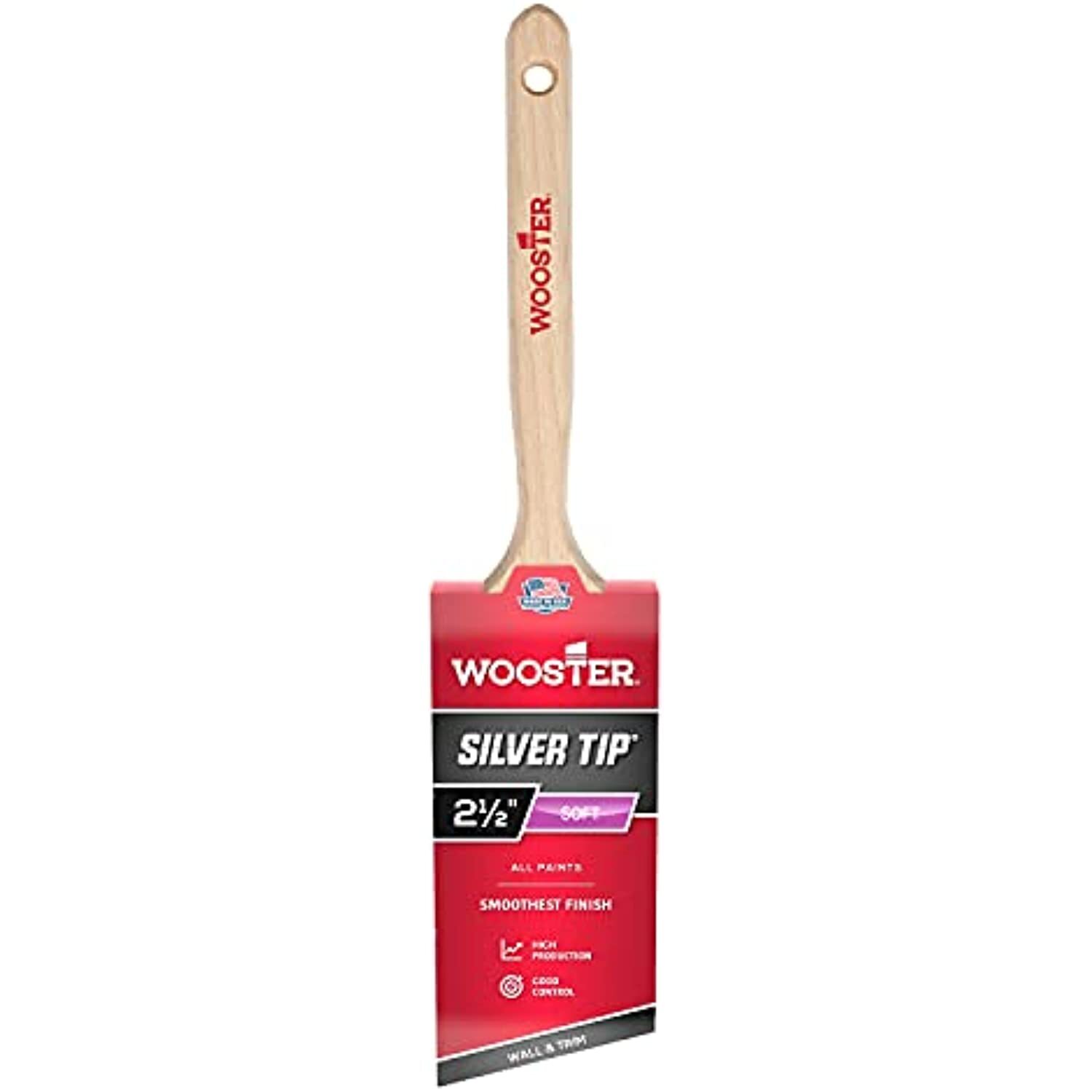 Wooster 5221-2 1/2 Brush 5221-2-1/2 Tip Angle Sash Paintbrush, 2-1/2-Inch, 2-1/2