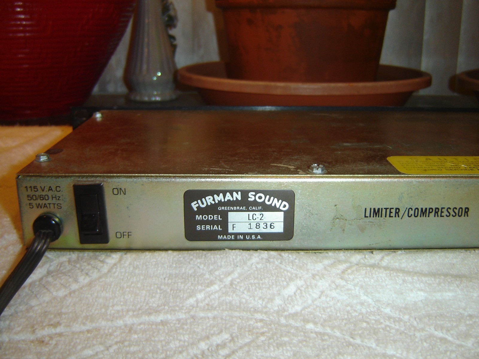 Furman Sound LC-3, Limiter / Compressor, Vintage Rack