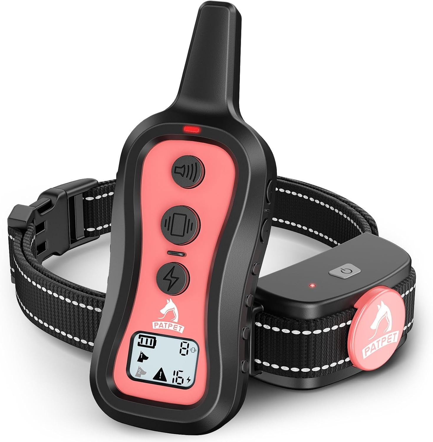 Electronic Dog Training Collar - Beep Vibration Shock Modes, 1000ft Range,