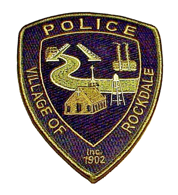 ROCKDALE VILLAGE  ILLINOIS  IL  ( SUBDUED GREEN / BLACK )  4 7/8"  POLICE PATCH