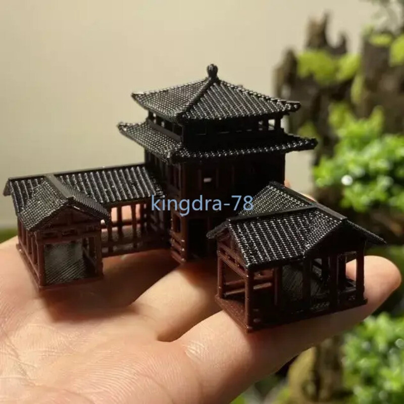Chinese Plastic Ancient Micro Landscape Bonsai 3D Printed Art Deco Ornaments