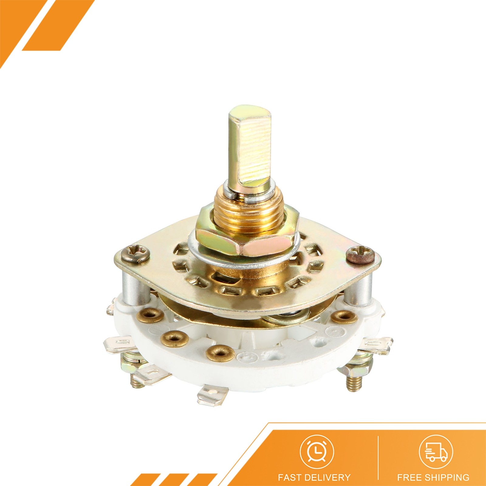 2P3T 2 Pole 3Position Selectable Single Deck Band Channel Rotary Switch 8Pin